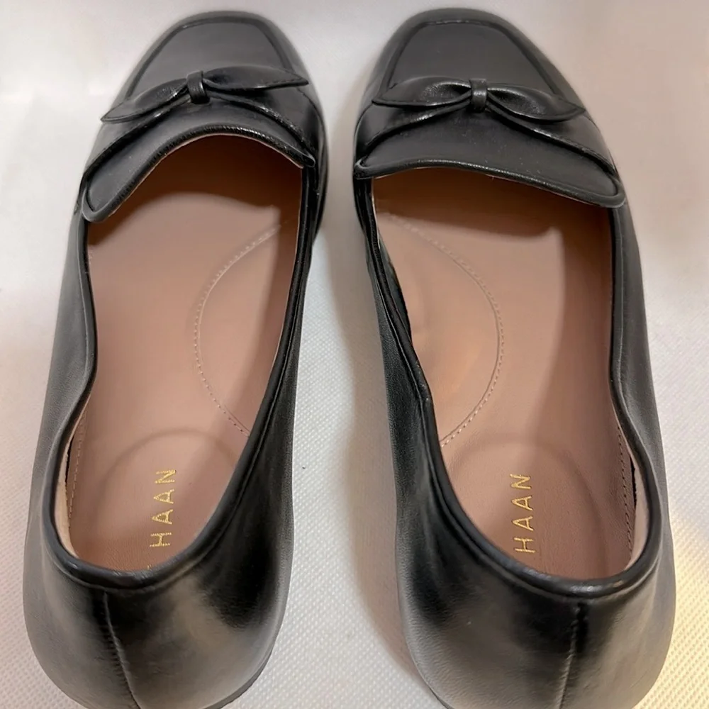 Cole Haan York Bow Leather Loafers Size 9.5 M - NWOT